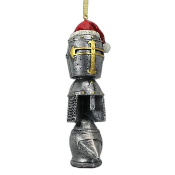 Medieval Helms Totem Holiday Ornament 1½"Wx2"Dx5"H - Picture 1 of 5